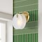 Designers Fountain Sky Fall 8 in. 1-Light Brushed Gold Wall Sconce Light with Etched Fluted Glass Shade for Bathrooms D311C-WS-BG - alternate 7